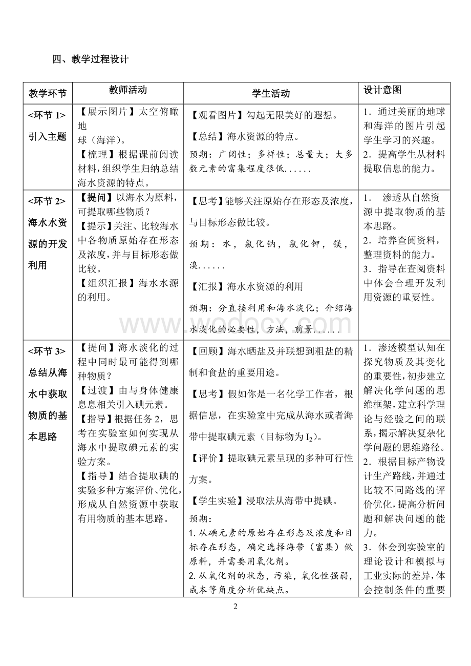 海水资源的开发利用教案.doc_第2页