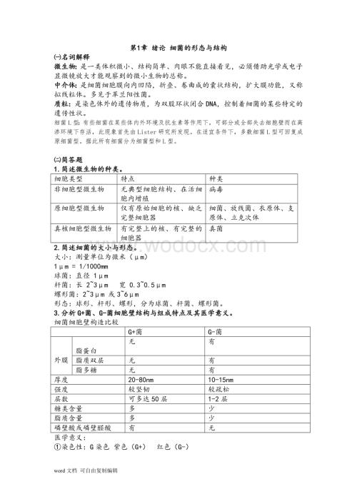 医学微生物学复习(第三版).doc