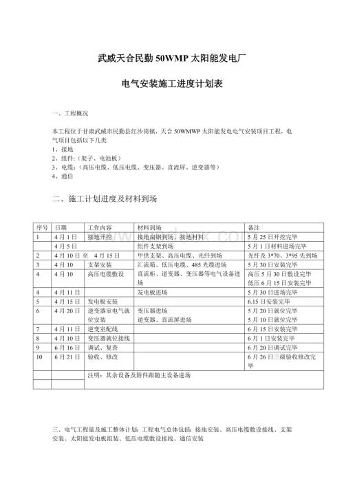 施工计划进度表.doc