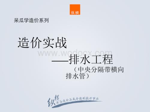 造价实战--排水工程(中央分隔带横向排水管).pdf
