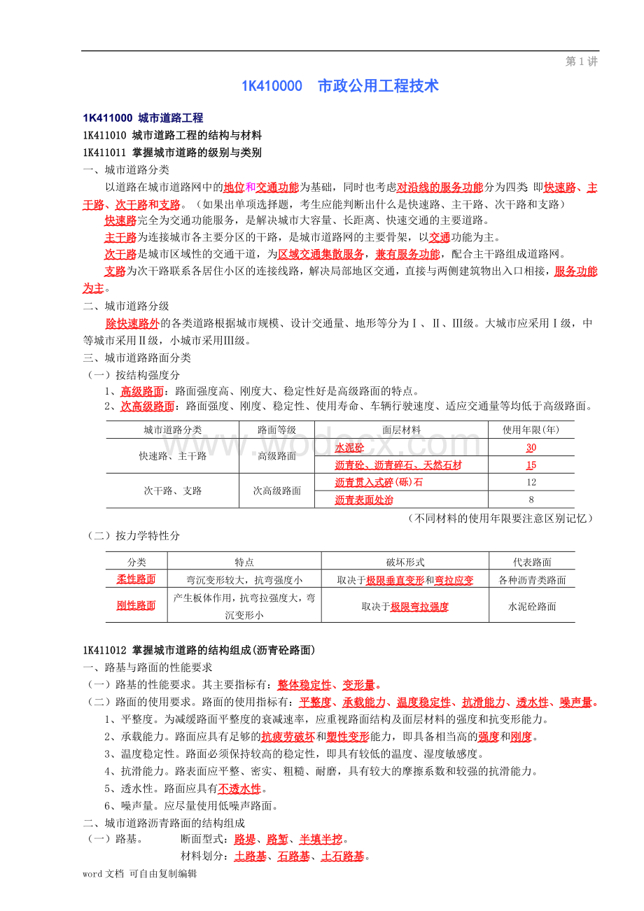 一级建造师-市政公用工程-培训资料-2010年(内部).doc_第1页