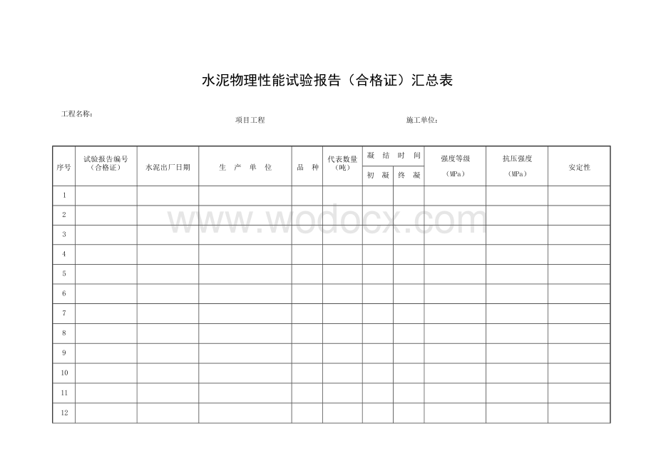 浙江杭州地区建设工程试验资料汇总表.docx_第3页