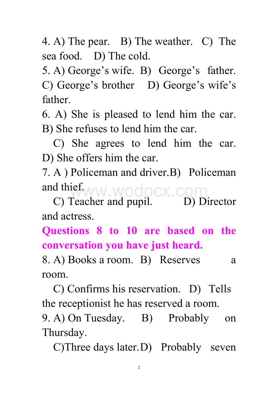 专升本英语试题及答案.doc_第2页