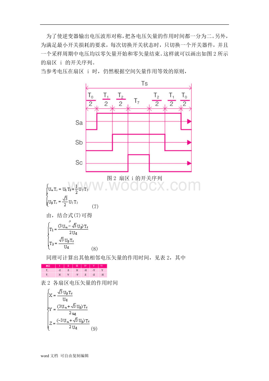 永磁同步电机控制的SVPWM算法—扇区判断与切换时间确定.doc_第3页