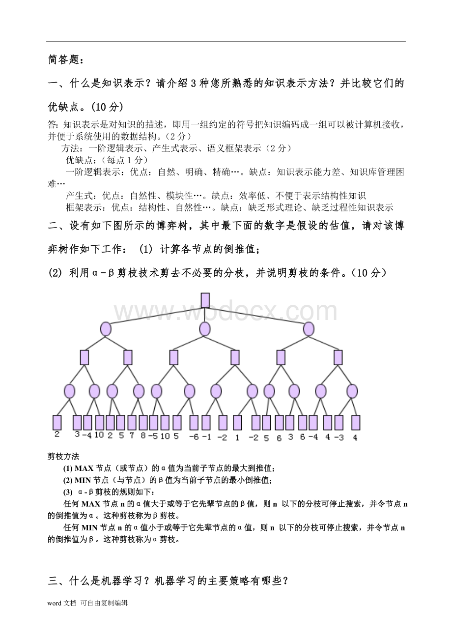 人工智能北科试卷大题归纳.doc_第1页