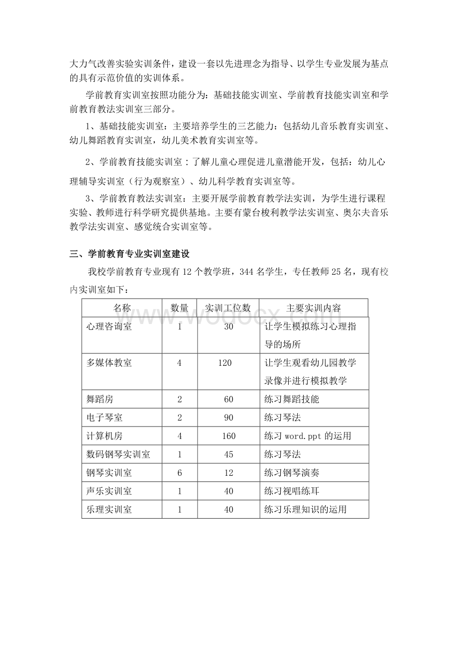 学前教育实训室的建设方案.doc_第2页