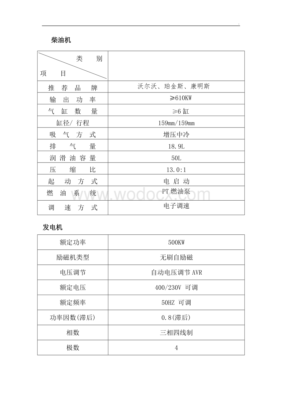 重庆工商学校C区柴油发电机组技术参数要求.doc_第2页