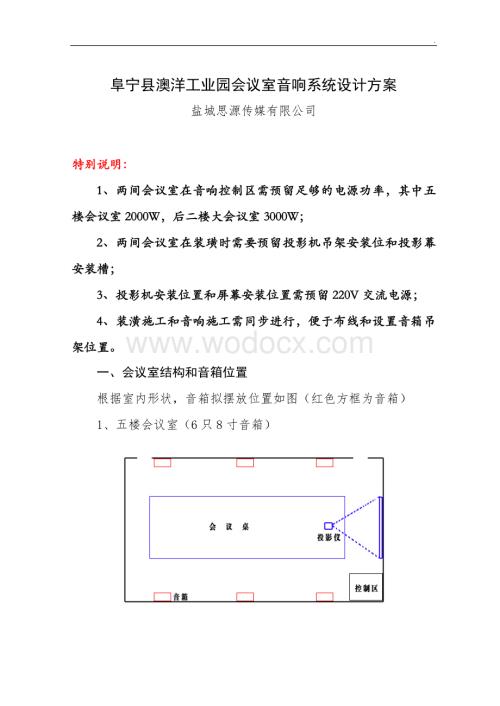 会议室多媒体音响系统方案.doc