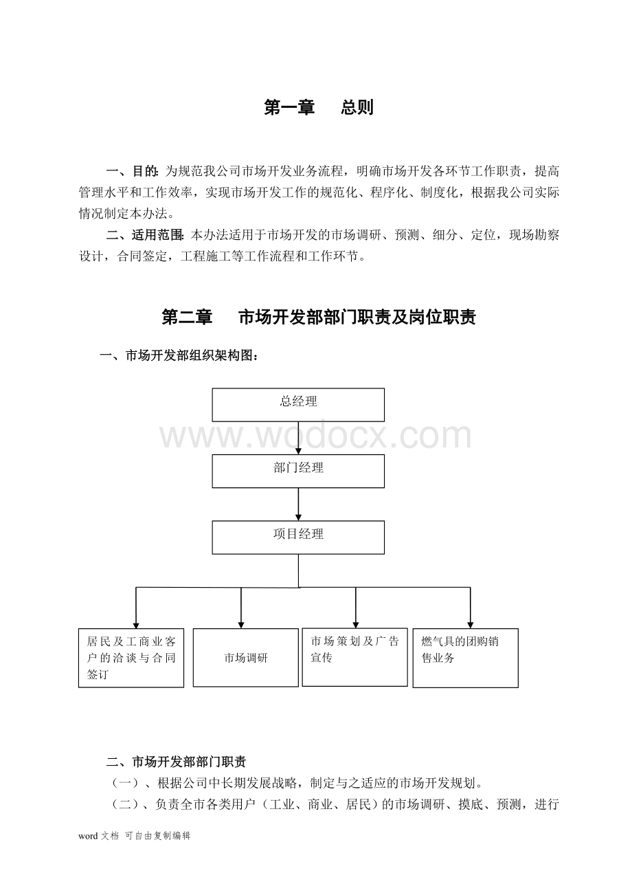 市场开发部管理制度及流程XX燃气公司.doc_第3页