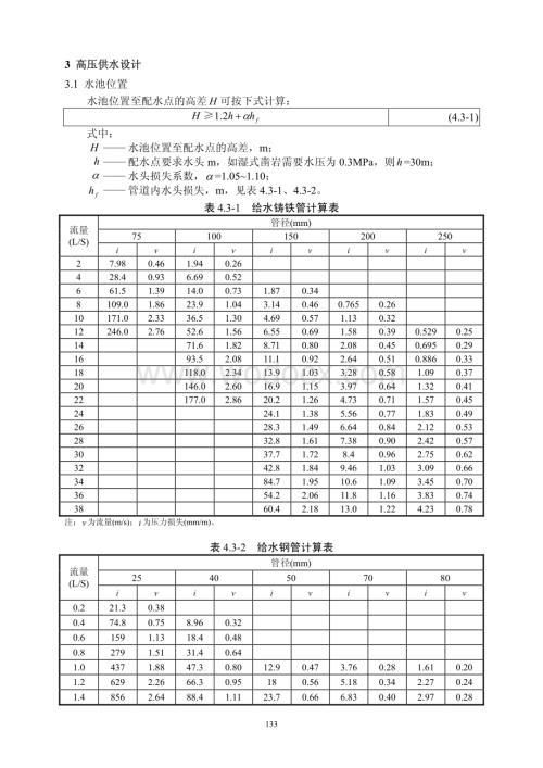 常用结构计算方法汇编之隧道工程高压供水设计.pdf