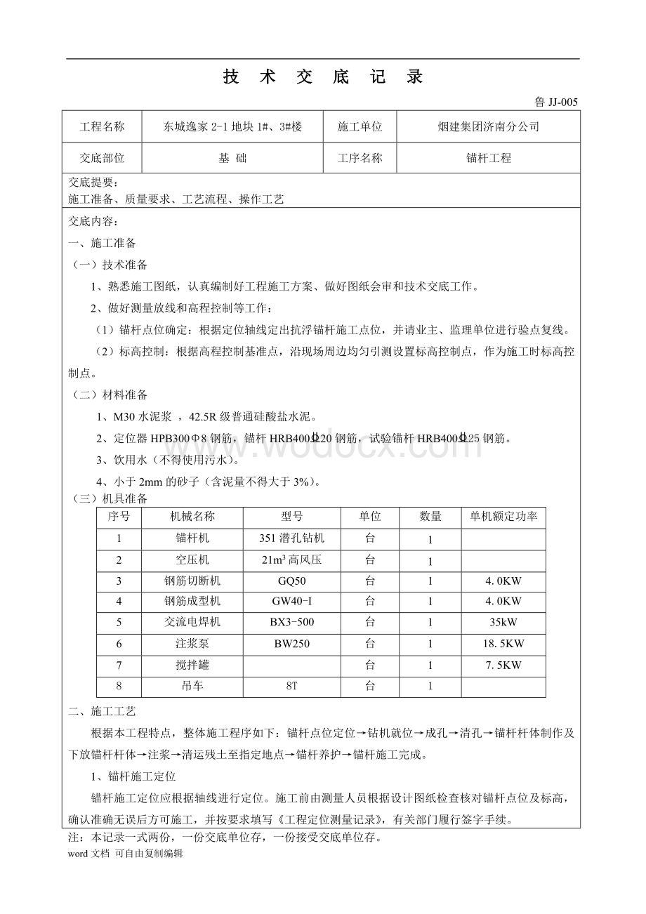 抗浮锚杆技术交底.doc_第1页