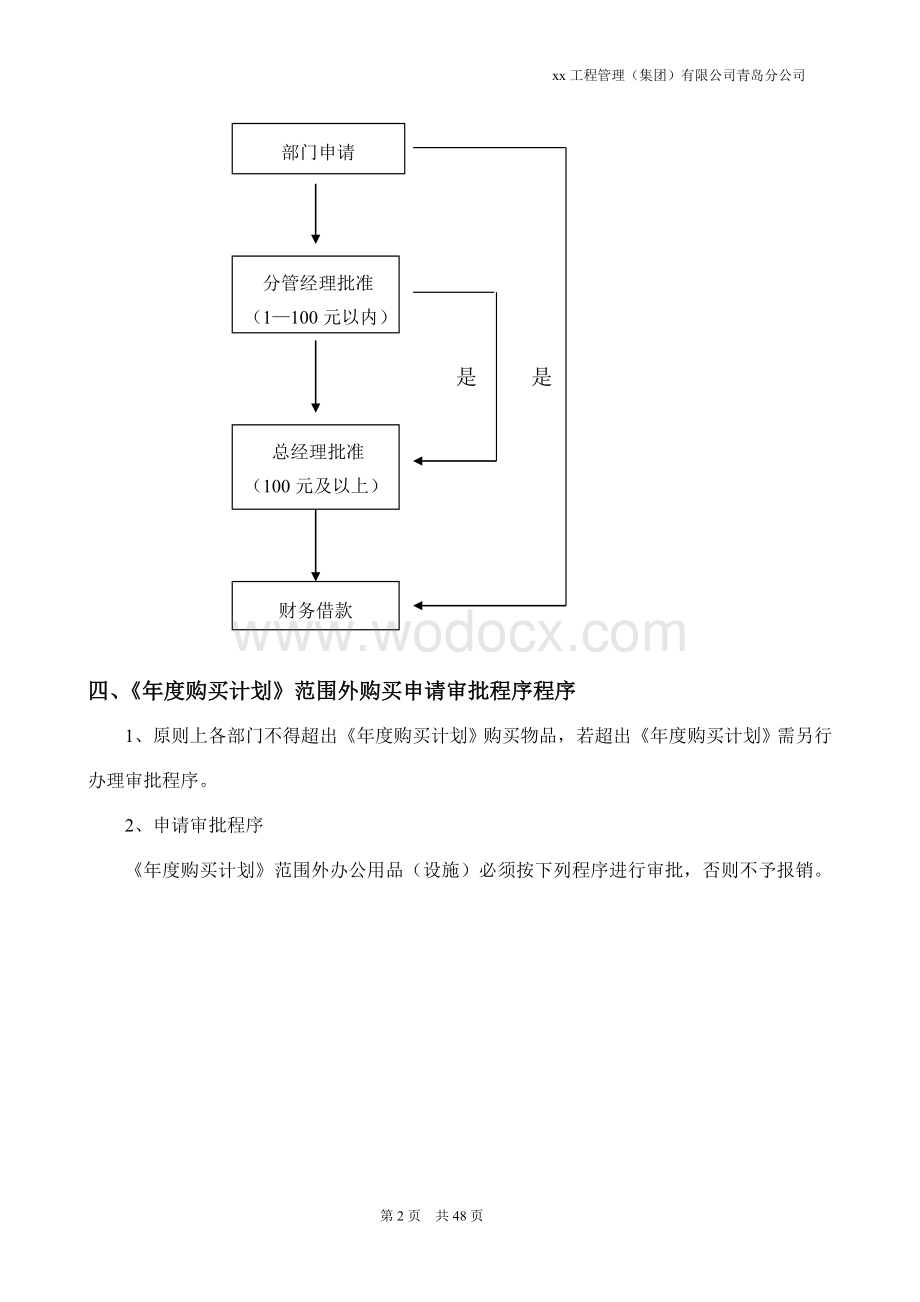 某某企业办公用品（设施）等购置管理办法.doc_第2页