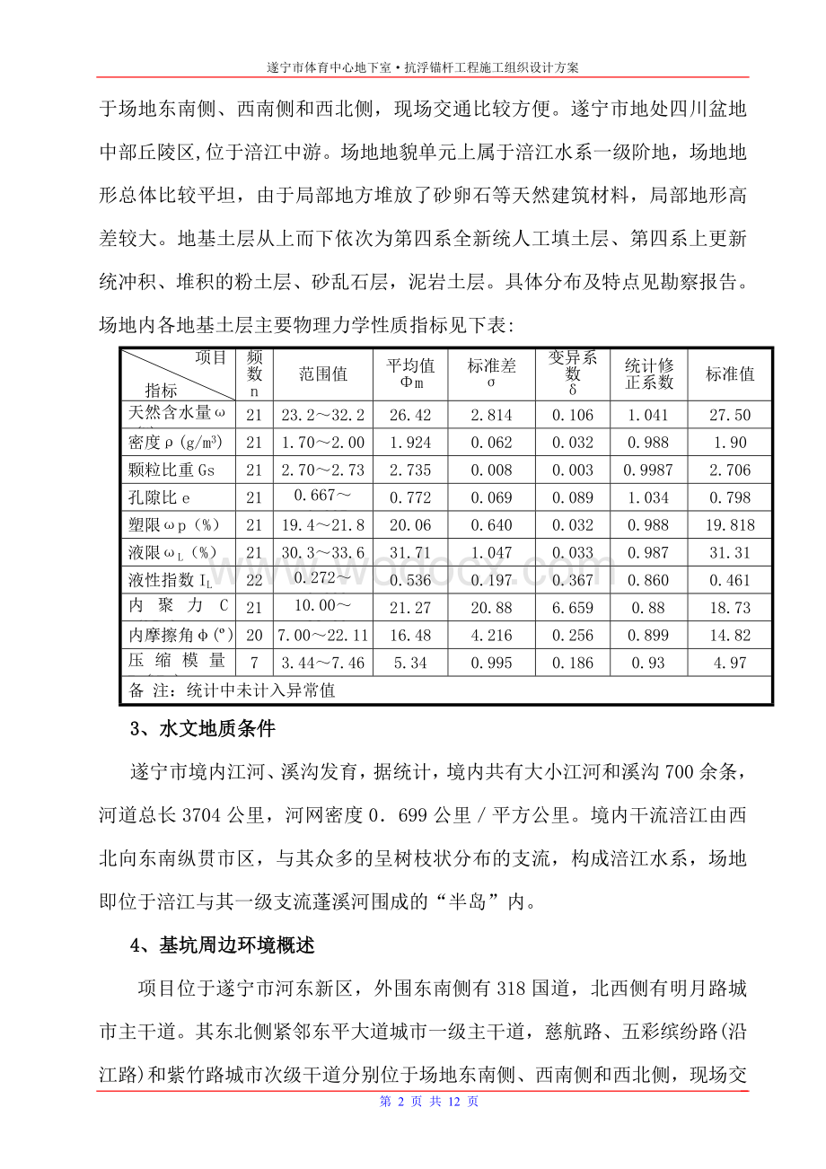 地下室抗浮锚杆工程施工组织方案.doc_第2页