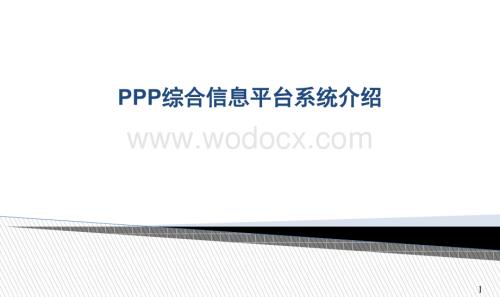 PPP综合信息平台系统介绍.pptx