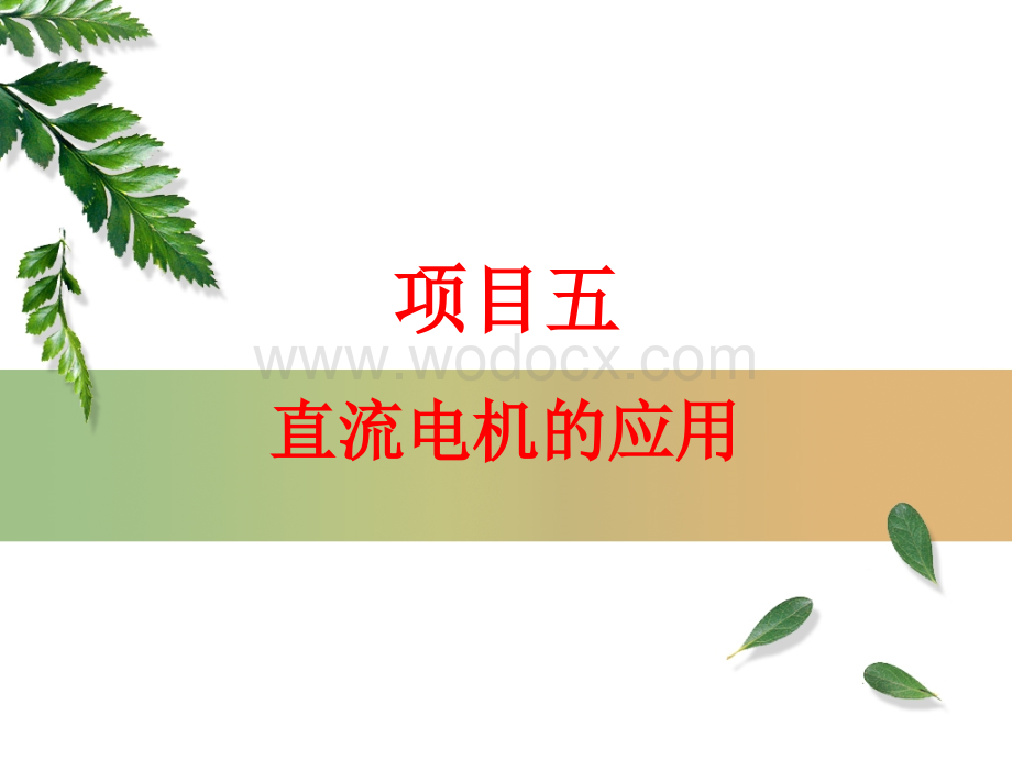 项目一直流电机应用.ppt_第1页