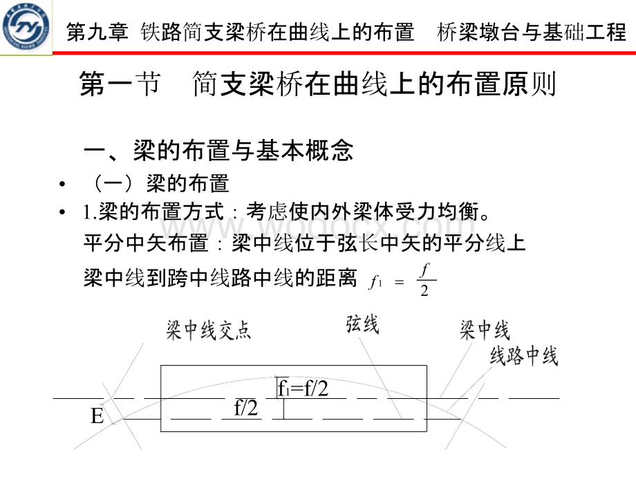 第九章-铁路简支梁桥在曲线上的布置.pptx_第2页