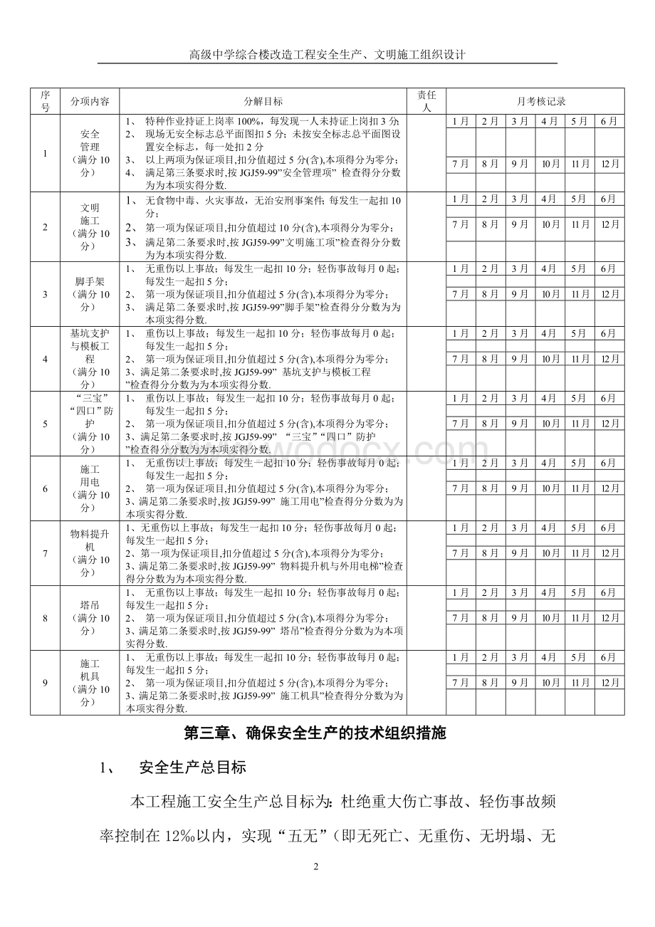 高级中学安全生产文明施工组织设计.doc_第2页