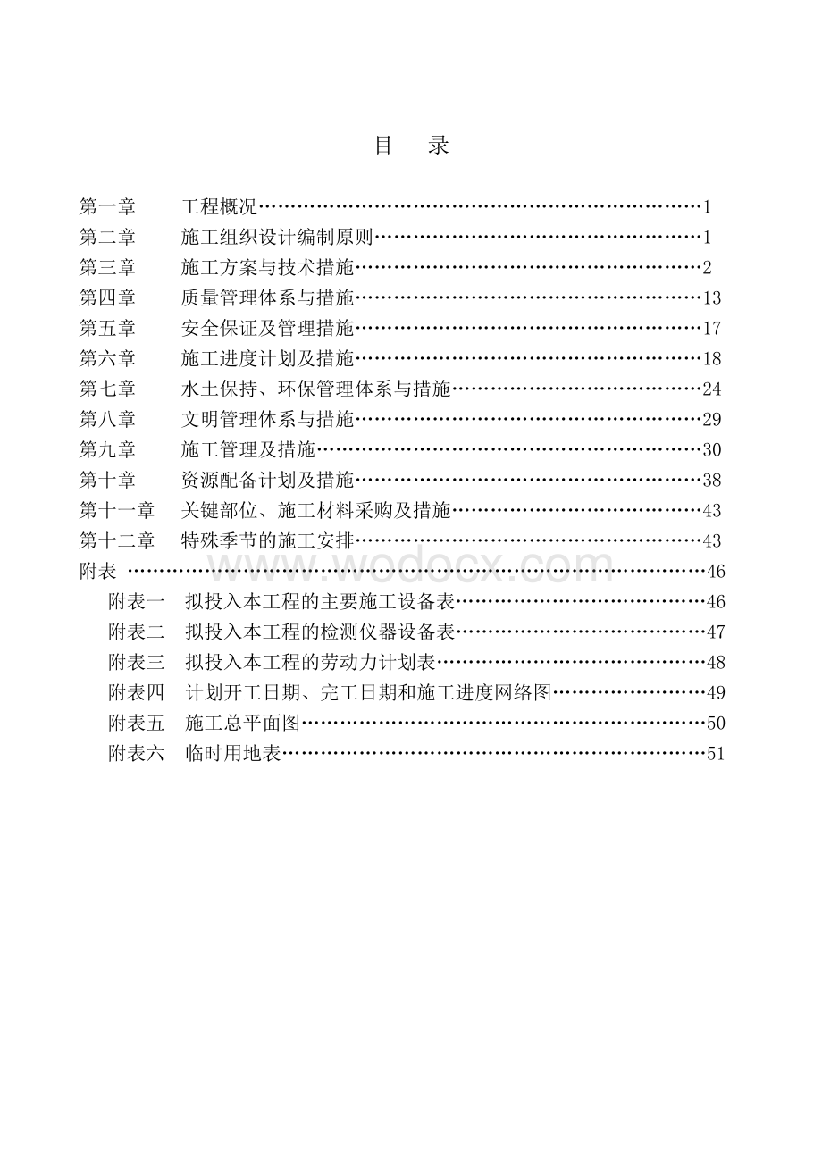 凤凰山流域水土保持施工组织设计.doc_第1页