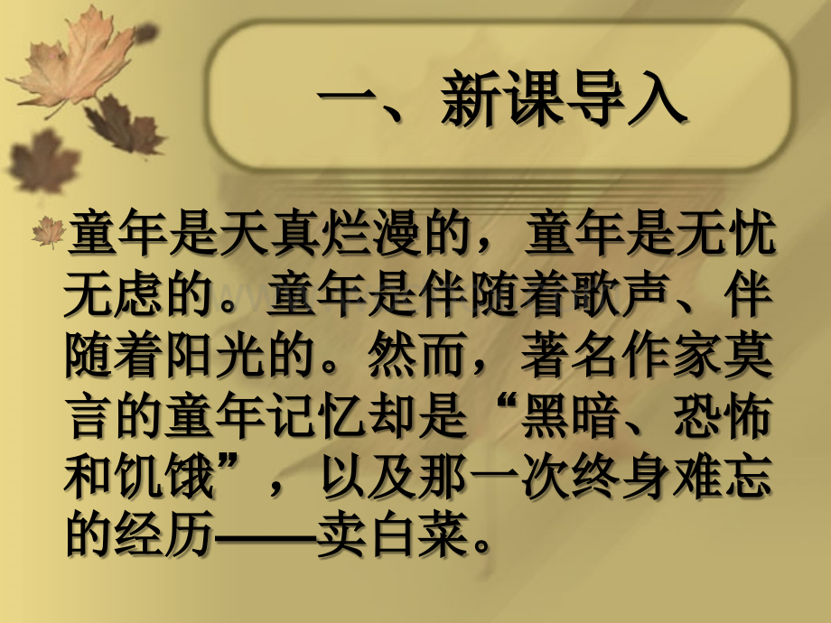 中学语文莫言《卖白菜》课件.ppt_第2页