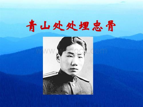 人教版小学语文五年级上册《青山处处埋忠骨》PPT课件.ppt