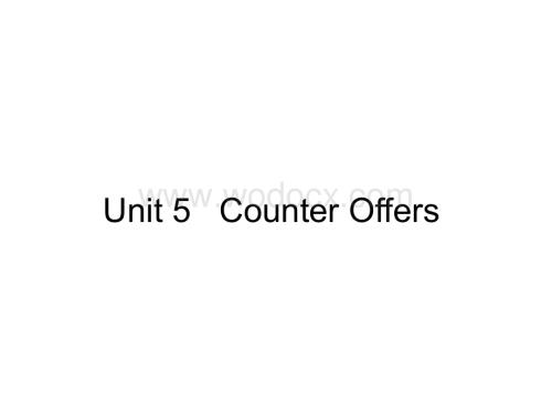 《外贸英语函电》Unit 5 Counter.pptx
