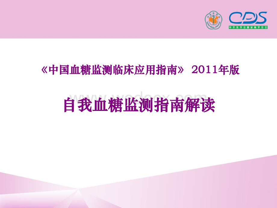 中国血糖监测临床指南(CDS).ppt_第1页