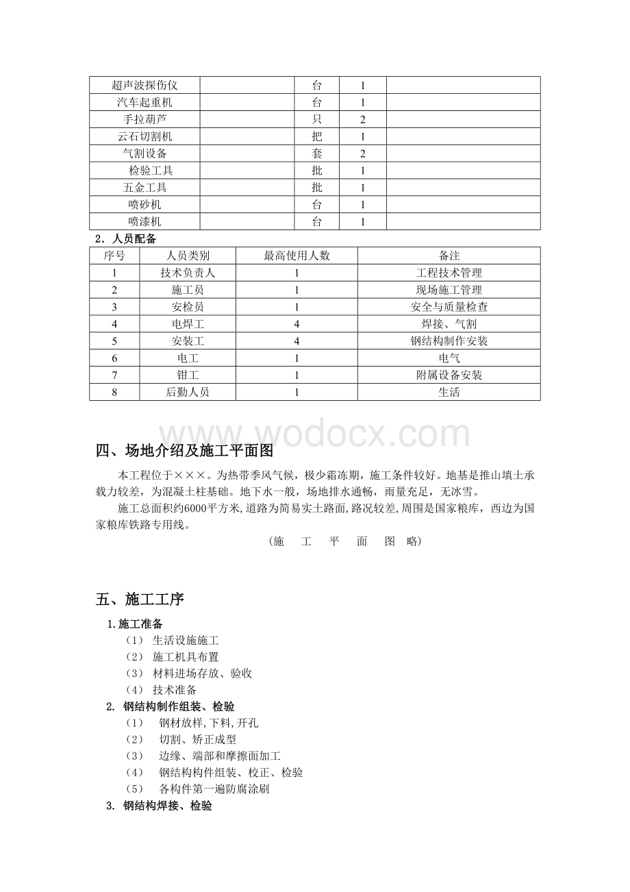 单层钢结构厂房施工组织设计.doc_第2页