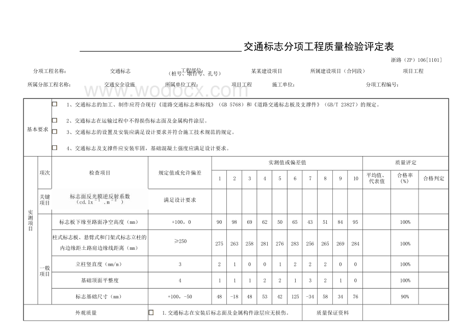 浙江省公路交通安全设施施工统一用表.docx_第3页