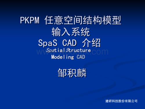 任意空间结构模型输入系统.ppt