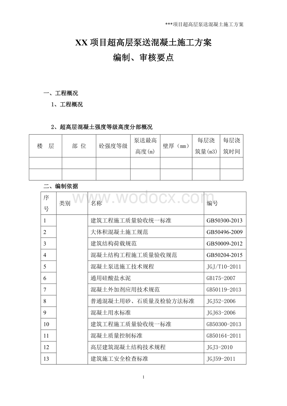 超高层混凝土泵送施工方案编制要点.doc_第1页