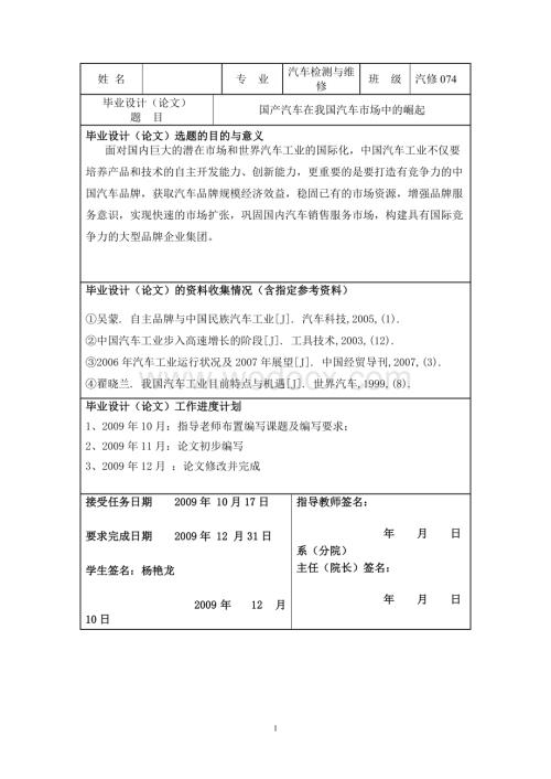 国产汽车在我国汽车市场中的崛起 文档.doc