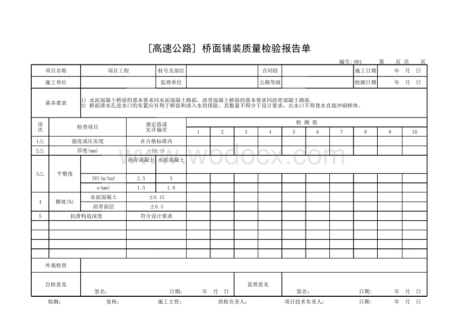 交通部公路工程质量评定表渡槽.pdf_第1页