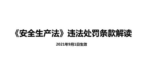 《安全生产法》违法处罚条款解读课件.pptx