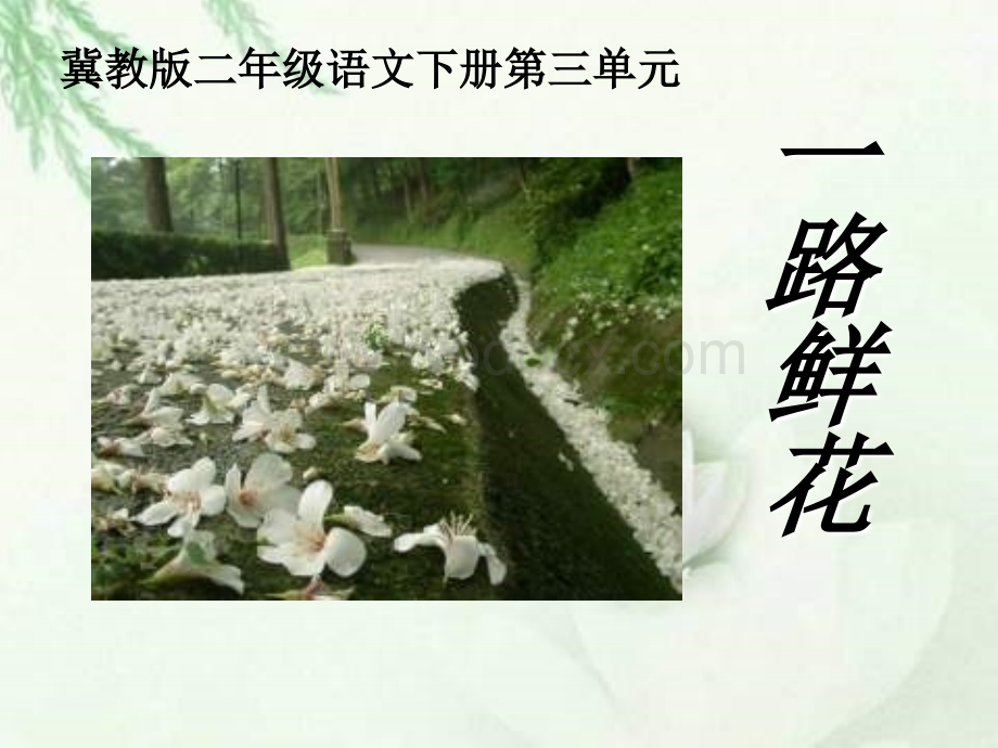 冀教版二年级下册《一路鲜花》PPT课件.ppt_第1页