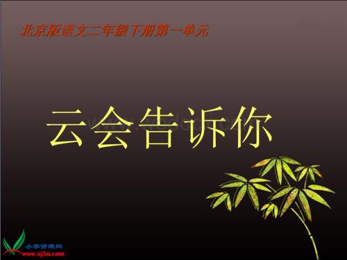北京版二年级下册《云会告诉你》课件.ppt