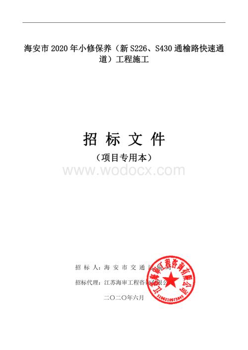 通榆路快速通道工程资格后审招标文件.pdf