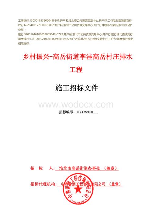 李洼高岳村庄排水工程招标文件.pdf