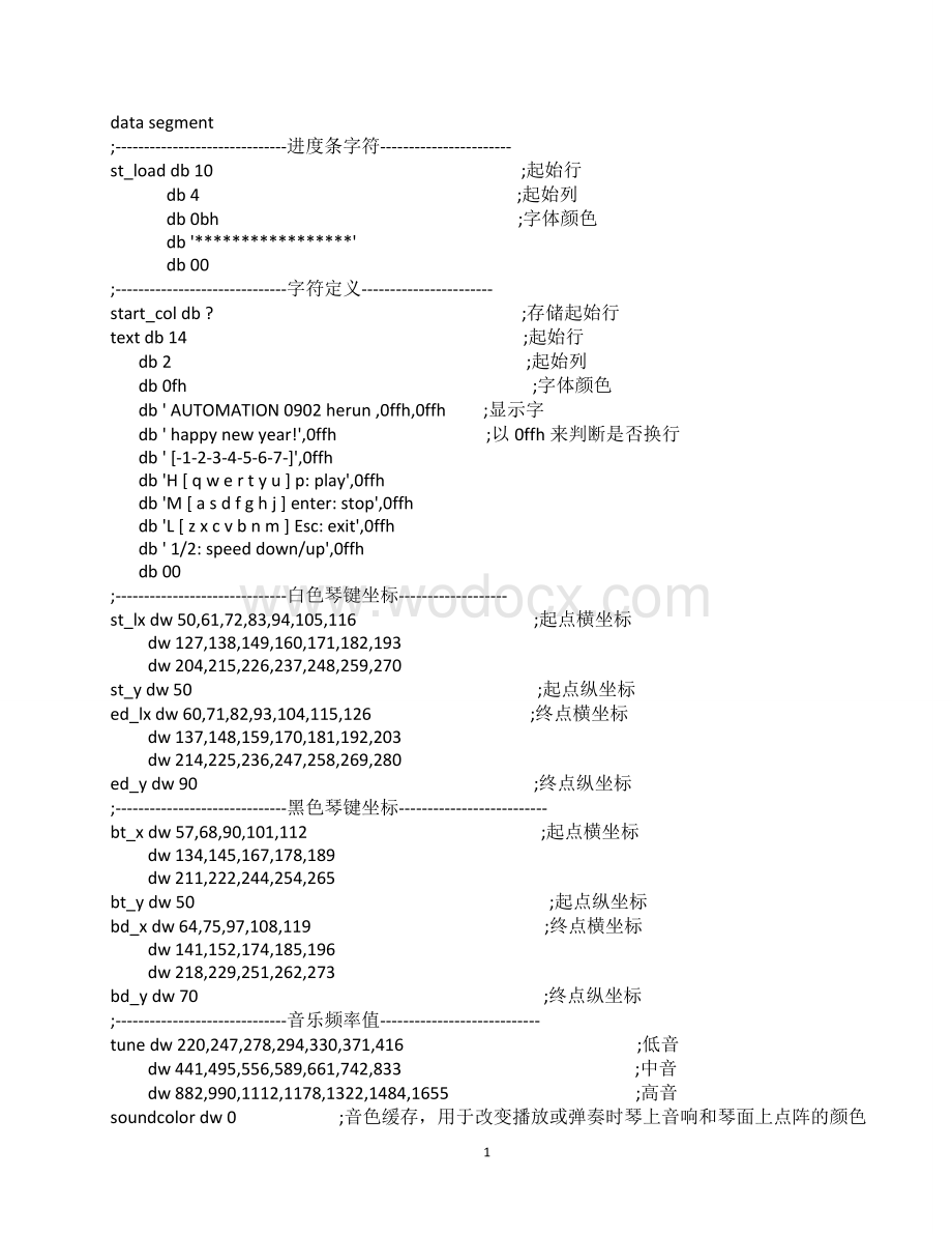 电子琴软件设计源程序.doc_第1页