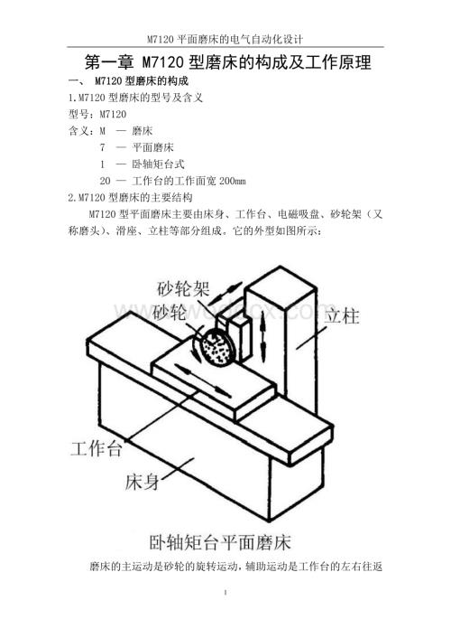 M7120平面磨床的电气自动化设计.doc