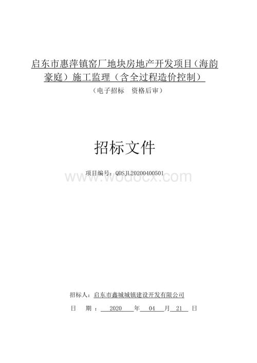 房地产开发项目资格后审招标文件.pdf