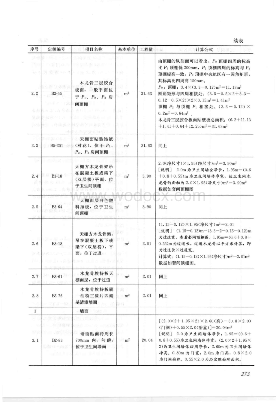 工程量清单与定额实例宾馆客房装饰工程.pdf_第3页