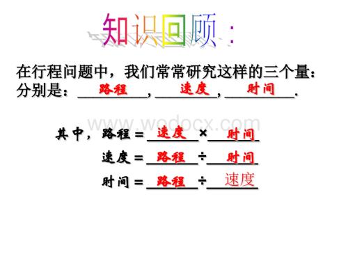 一元一次方程应用题典型行程课件.pptx