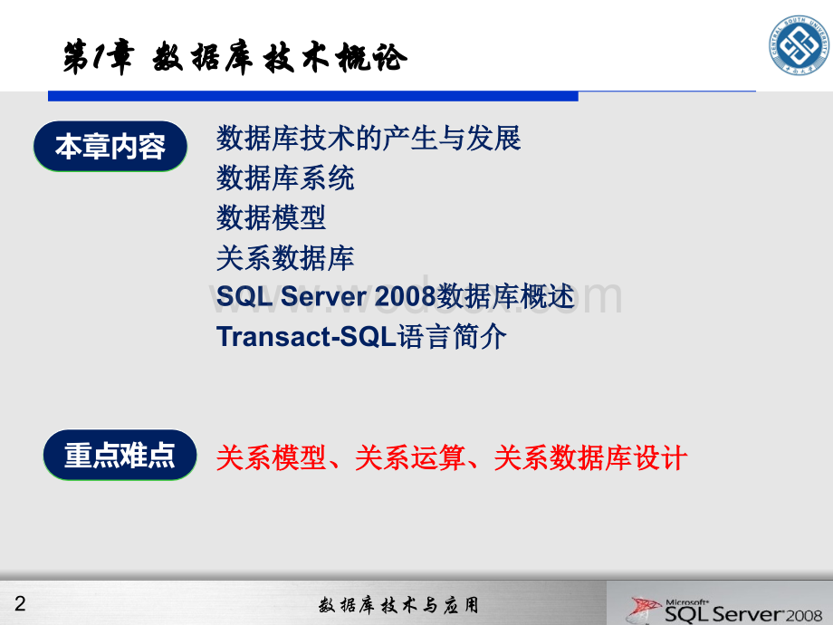 数据库技术与应用（SQLServer2008）全套课件（上）.pptx_第2页