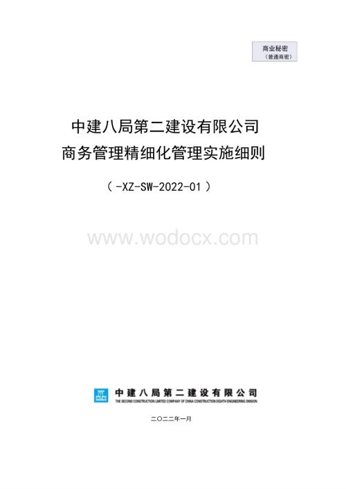 中建商务管理精细化管理实施细则.pptx