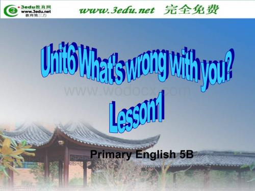 五年级英语What’s wrong with you课件1.ppt