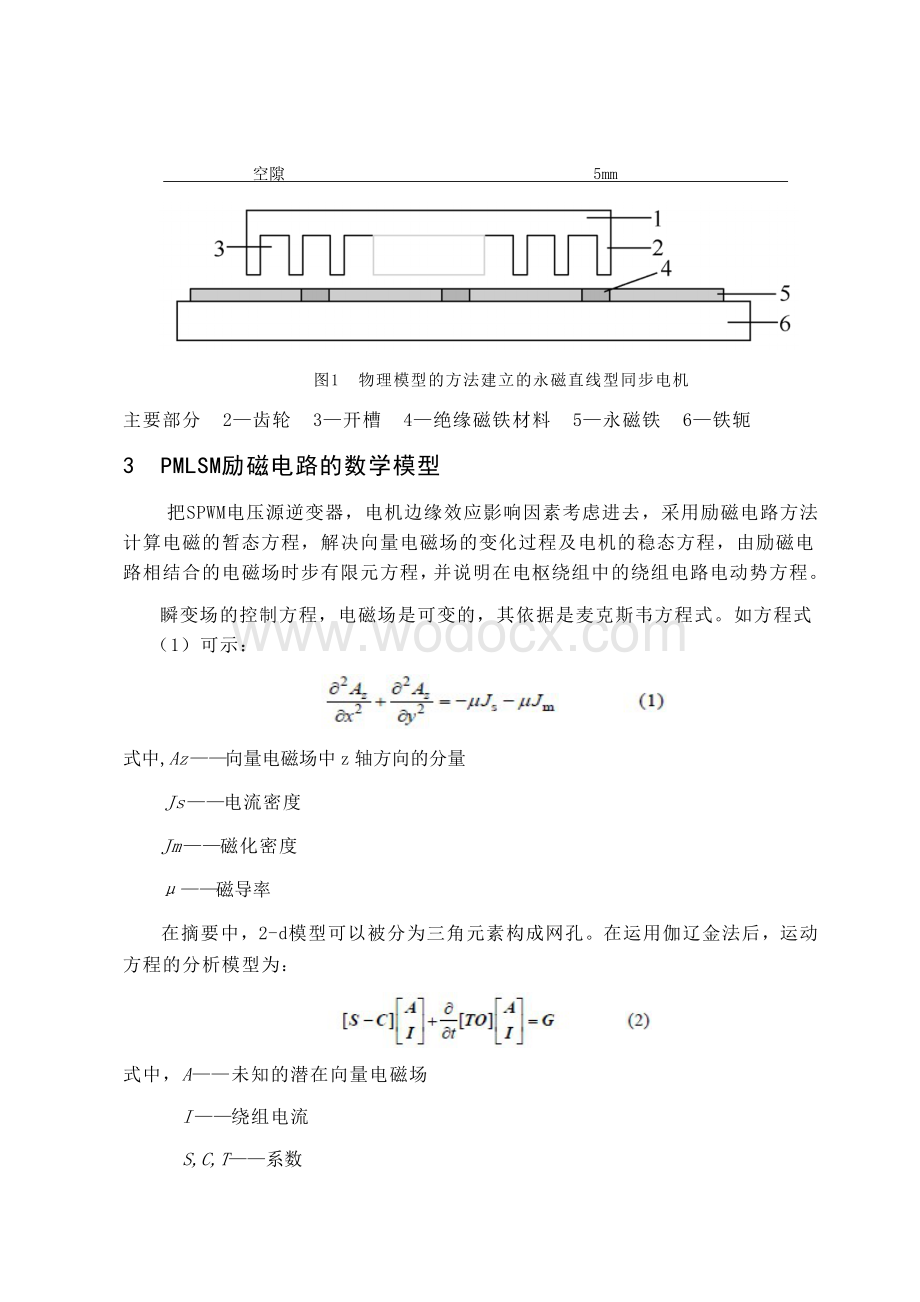 正弦PWM 电压源逆变器供电的永磁直线同步电机低速负载性能.docx_第3页