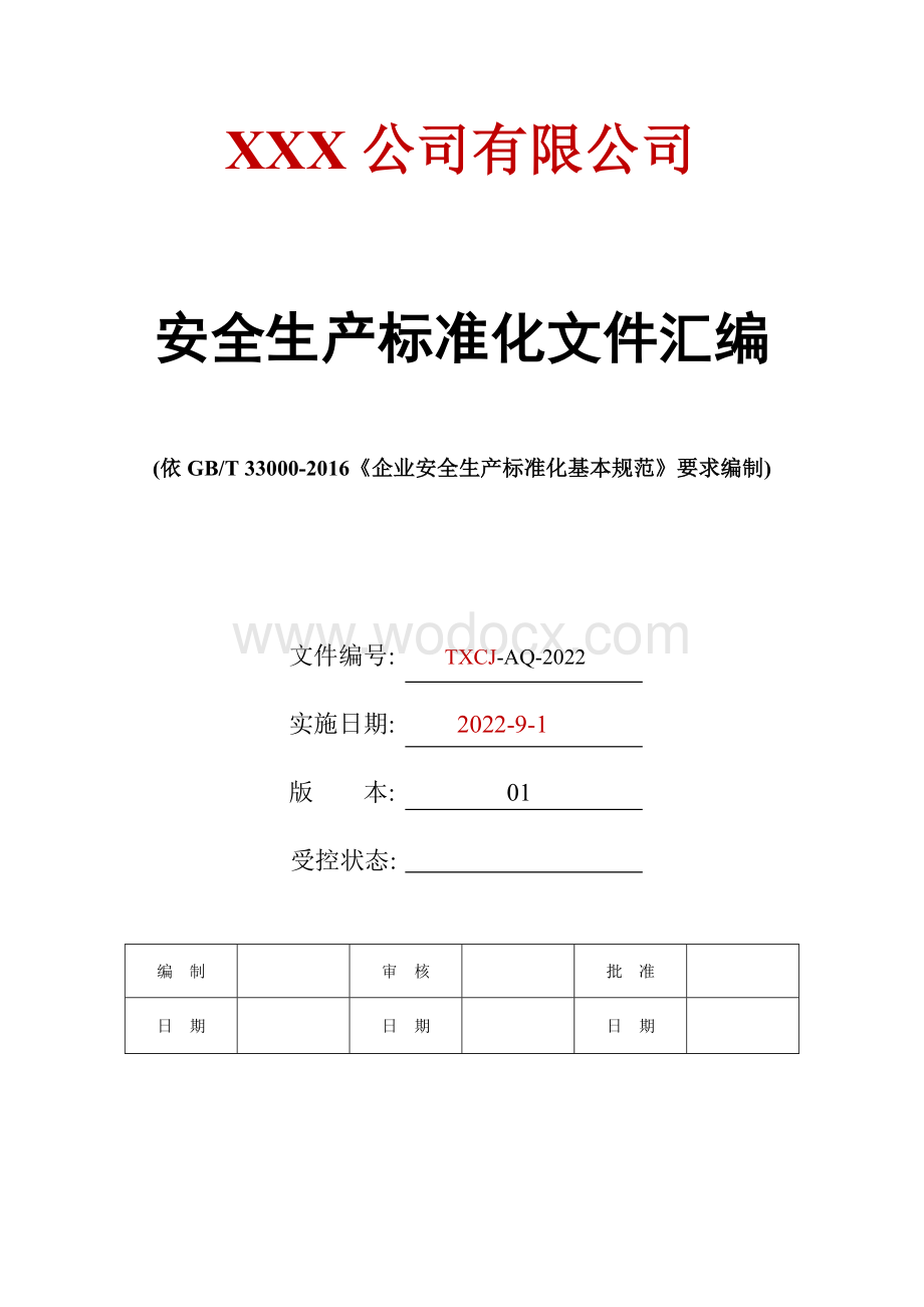 安全生产标准化全套资料汇编.doc_第1页