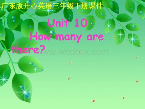 开心学英语三年级下册《Unit 10 How many are there》ppt课件.pps