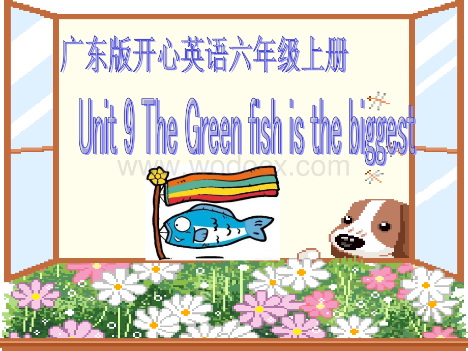 开心学英语六年级上册《Unit 9 The Green fish is the biggest》ppt课件之一.ppt_第1页