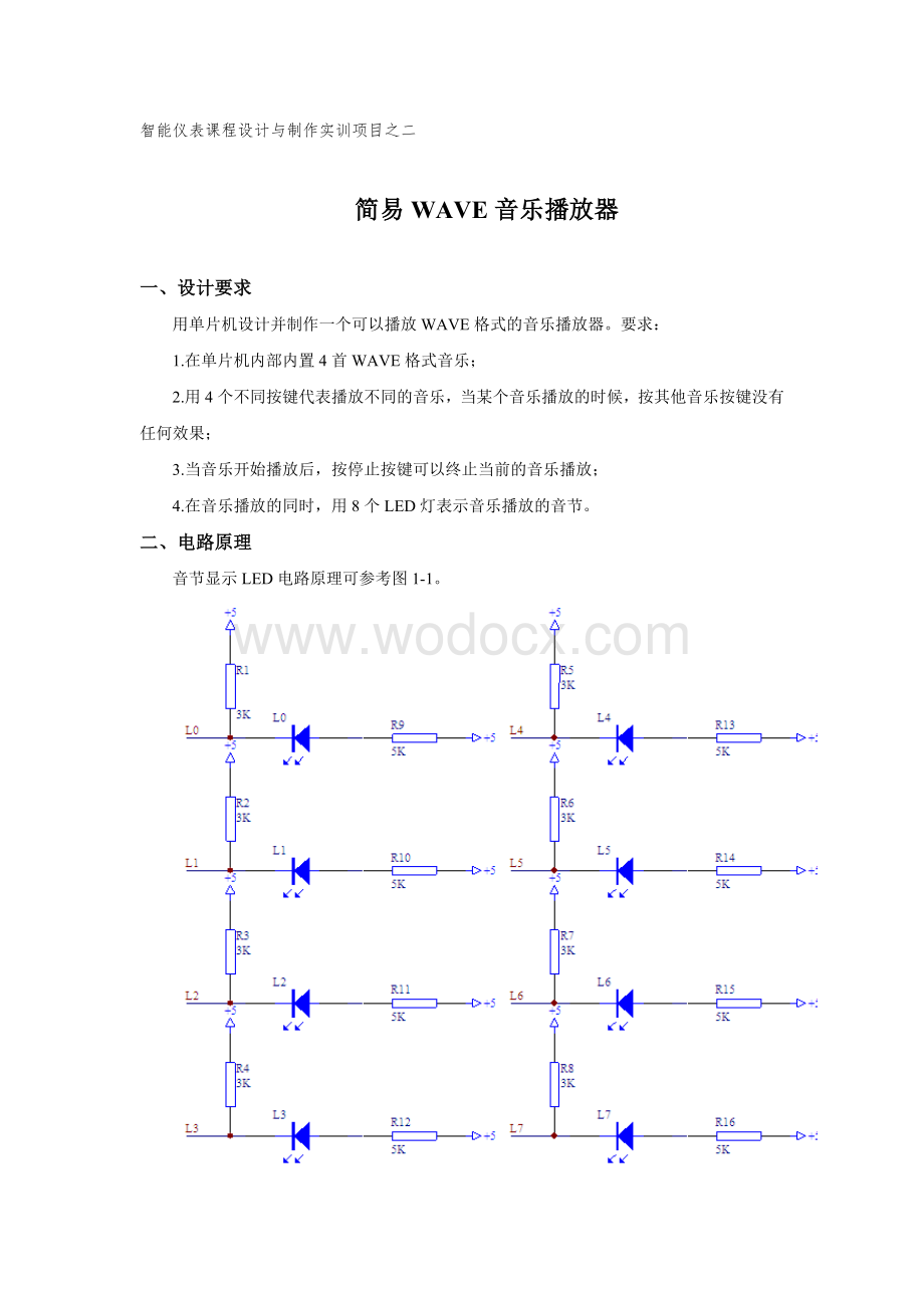 智能仪表课程设计与制作.doc_第1页